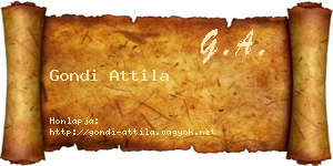 Gondi Attila névjegykártya